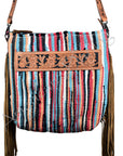 American Darling ADBG355DAR Large Crossbody Hand Tooled Saddle Blanket Genuine Leather Women Bag Western Handbag Purse