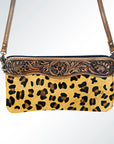 American Darling Small Crossbody Hand Tooled Hair On Genuine Leather Women Bag Western Handbag Purse