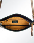 American Darling Small Crossbody Hand Tooled Hair On Genuine Leather Women Bag Western Handbag Purse