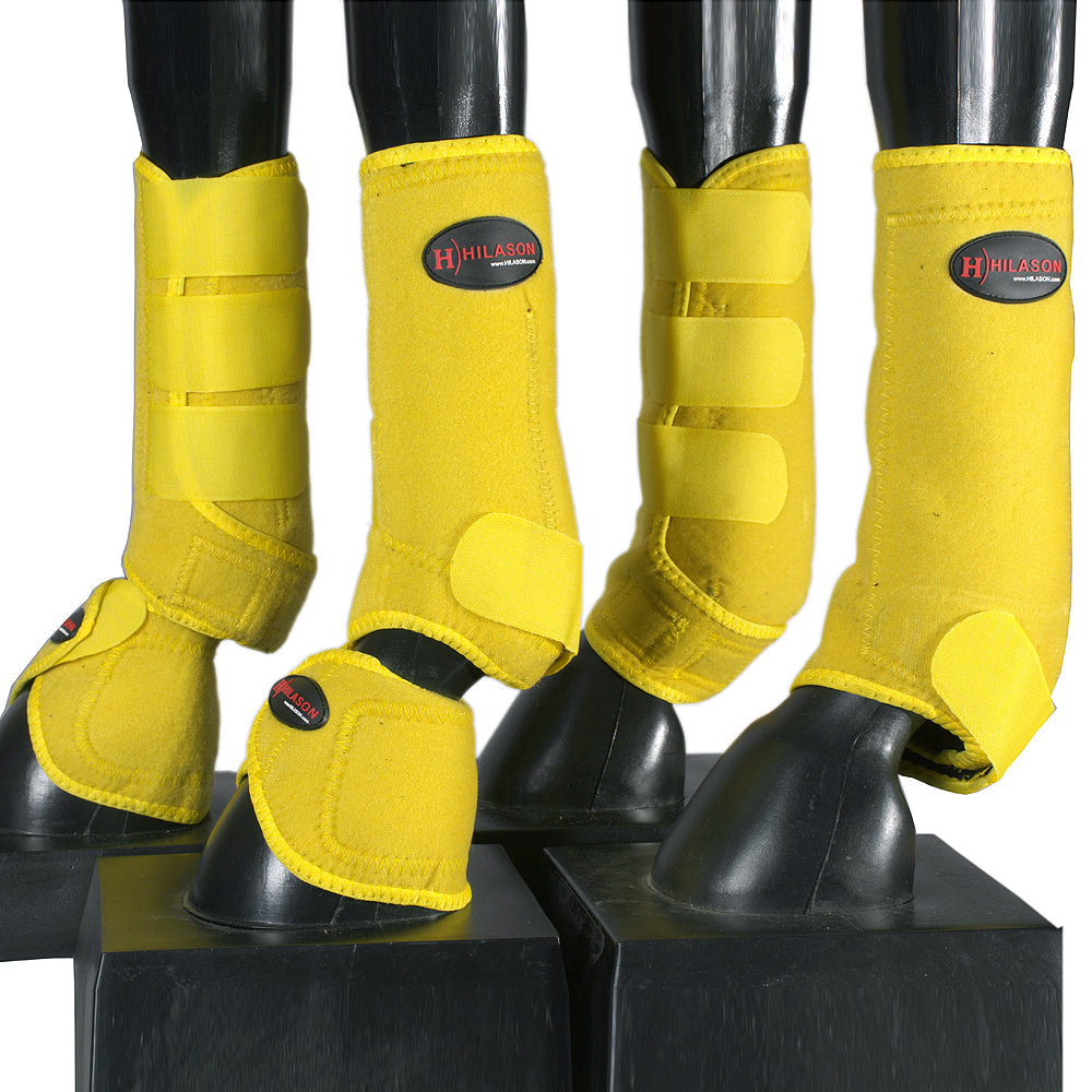 HILASON L M S Horse Front Rear Hind Leg Sport Boots &amp; Bell Boots 6 Pack