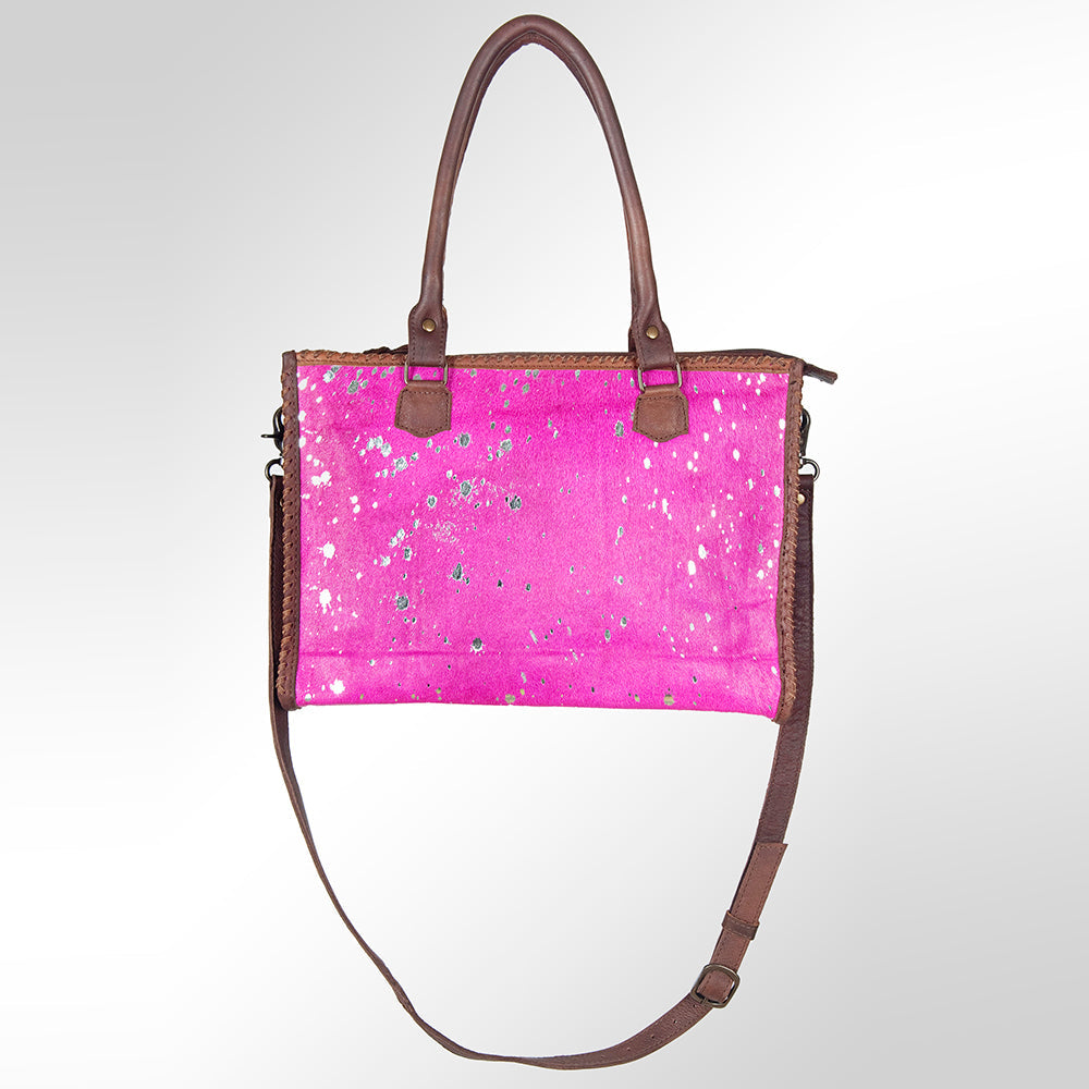 American Darling Briefcase Hair-On Genuine Leather Women Bag Western Handbag Purse