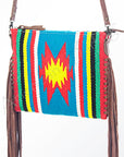 American Darling Saddle Blanket Genuine Leather Women Bag Western Handbag Purse