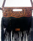 American Darling Clutch Hand Tooled Hair On Genuine Leather Women Bag Western Handbag Purse