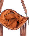 American Darling ADBG400 Signature Crossbody Hand Tooled Saddle Blanket Genuine Leather Women Bag Western Handbag Purse