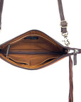 American Darling Small Crossbody Hand Tooled Hair On Genuine Leather Women Bag Western Handbag Purse