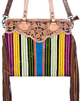 American Darling Cross Body I Hand Tooled Hair-On Genuine Leather Women Bag Western Handbag Purse