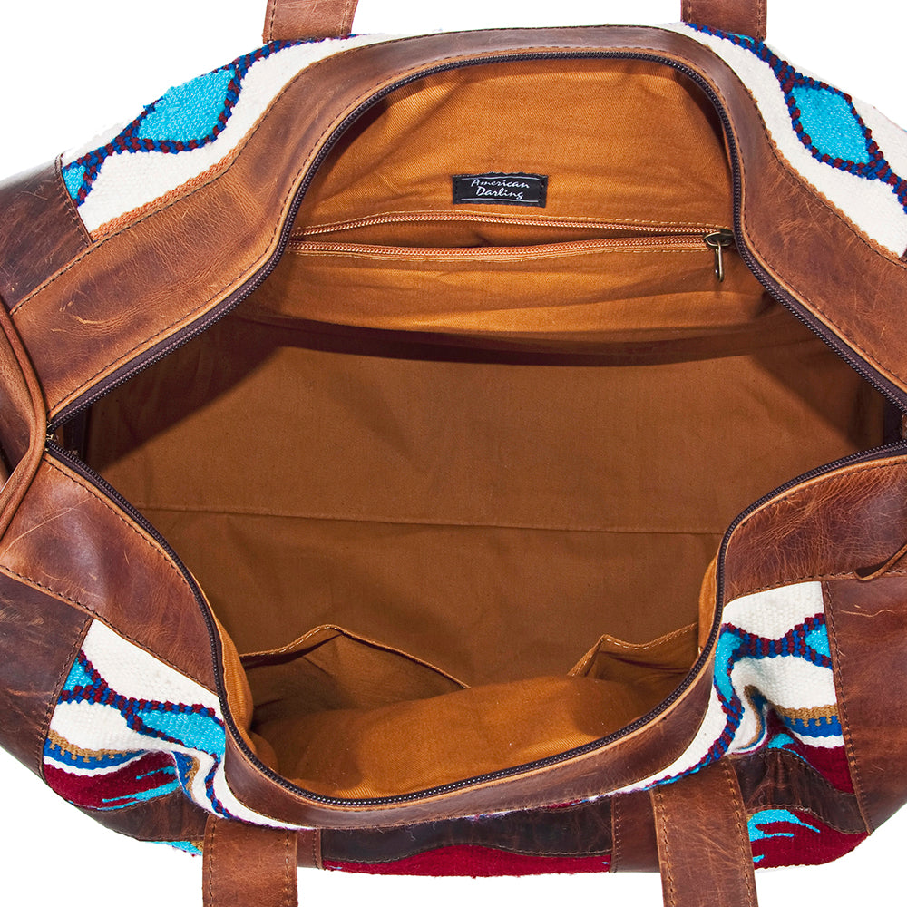 American Darling Duffel Hair On Genuine Leather Women Bag Western Handbag Purse