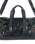 American Darling ADBGS174BKBR Duffel Hair On Genuine Leather Women Bag Western Handbag Purse
