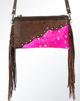 American Darling Cross Body Hand Tooled Hair On-Genuine Leather Western Women Bag Handbag Purse | Crossbody for Cute