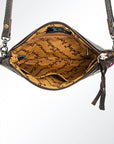 American Darling Cross Body Hand Tooled Hair On-Genuine Leather Western Women Bag Handbag Purse | Crossbody for Cute