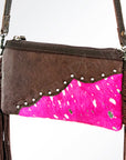 American Darling Cross Body Hand Tooled Hair On-Genuine Leather Western Women Bag Handbag Purse | Crossbody for Cute