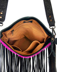 American Darling ADBGS192PKACSL Messenger Hair On Genuine Leather Women Bag Western Handbag Purse
