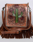 American Darling ADBG396 Large Crossbody Hand Tooled Genuine Leather Women Bag Western Handbag Purse