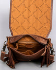 American Darling ADBG396 Large Crossbody Hand Tooled Genuine Leather Women Bag Western Handbag Purse