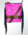 American Darling Messenger Hand Tooled Hair On Genuine Leather Women Bag Western Handbag Purse