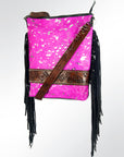 American Darling Messenger Hand Tooled Hair On Genuine Leather Women Bag Western Handbag Purse