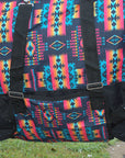 Hilason 600D Winter Waterproof Horse Turnout Blanket Belly Wrap Black Aztec