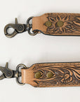 American Darling ADBT105-48 Hand Tooled Genuine Leather Crossbody Handle Strap For Bags