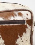 American Darling Hand Tooled Hair On Genuine Leather Women Bag Western Handbag Purse