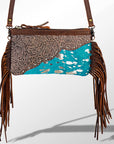 American Darling Cross Body Hand Tooled Hair On-Genuine Leather Western Women Bag Handbag Purse | Crossbody for Cute