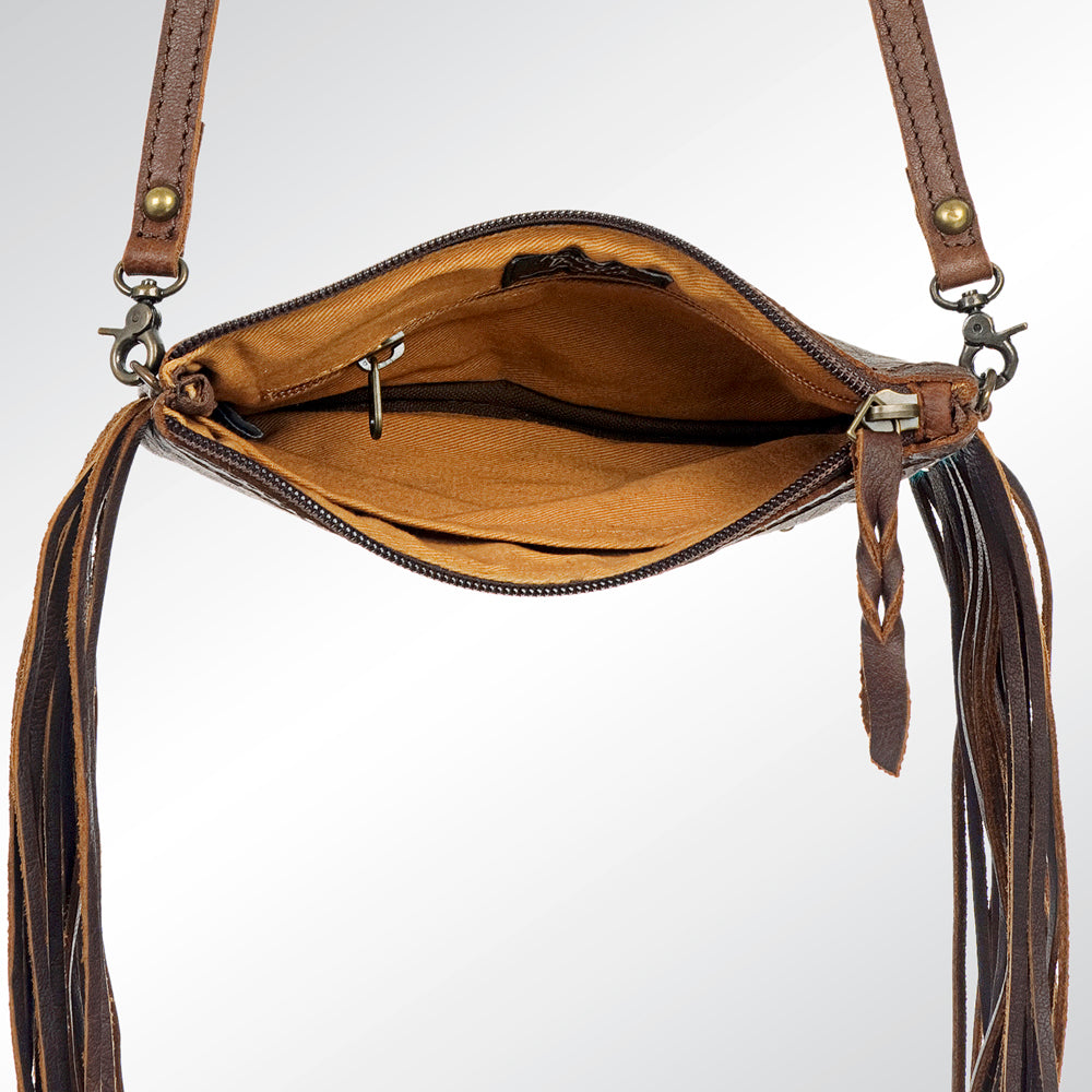 American Darling Cross Body Hand Tooled Hair On-Genuine Leather Western Women Bag Handbag Purse | Crossbody for Cute