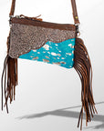American Darling Cross Body Hand Tooled Hair On-Genuine Leather Western Women Bag Handbag Purse | Crossbody for Cute