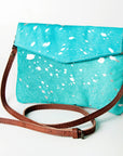 American Darling ADBGS178TRQ Envelope Hair On Genuine Leather Women Bag Western Handbag Purse
