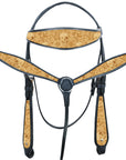 Western Horse Headstall Breast Collar Set  American Leather Skull Hilason
