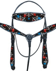 Western Horse Headstall Breast Collar Set American Leather Hilason