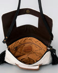 American Darling Hand Tooled Hair-On Genuine Leather Women Bag Western Handbag Purse