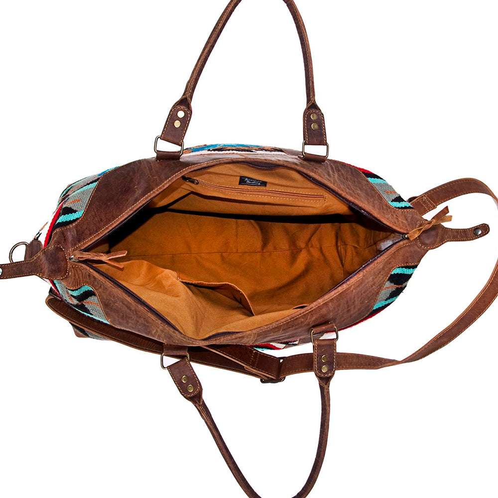 American Darling Duffel Saddle Blanket Genuine Leather Women Bag Western Handbag Purse