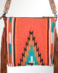 American Darling ADBGZ103 Signature Crossbody Hand Tooled Saddle Blanket Genuine Leather Women Bag Western Handbag Purse