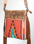 American Darling ADBGZ103 Signature Crossbody Hand Tooled Saddle Blanket Genuine Leather Women Bag Western Handbag Purse