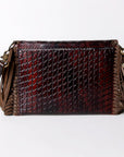 American Darling ADBG476ANTBR Envelope Hand Tooled Genuine Leather Women Bag Western Handbag Purse