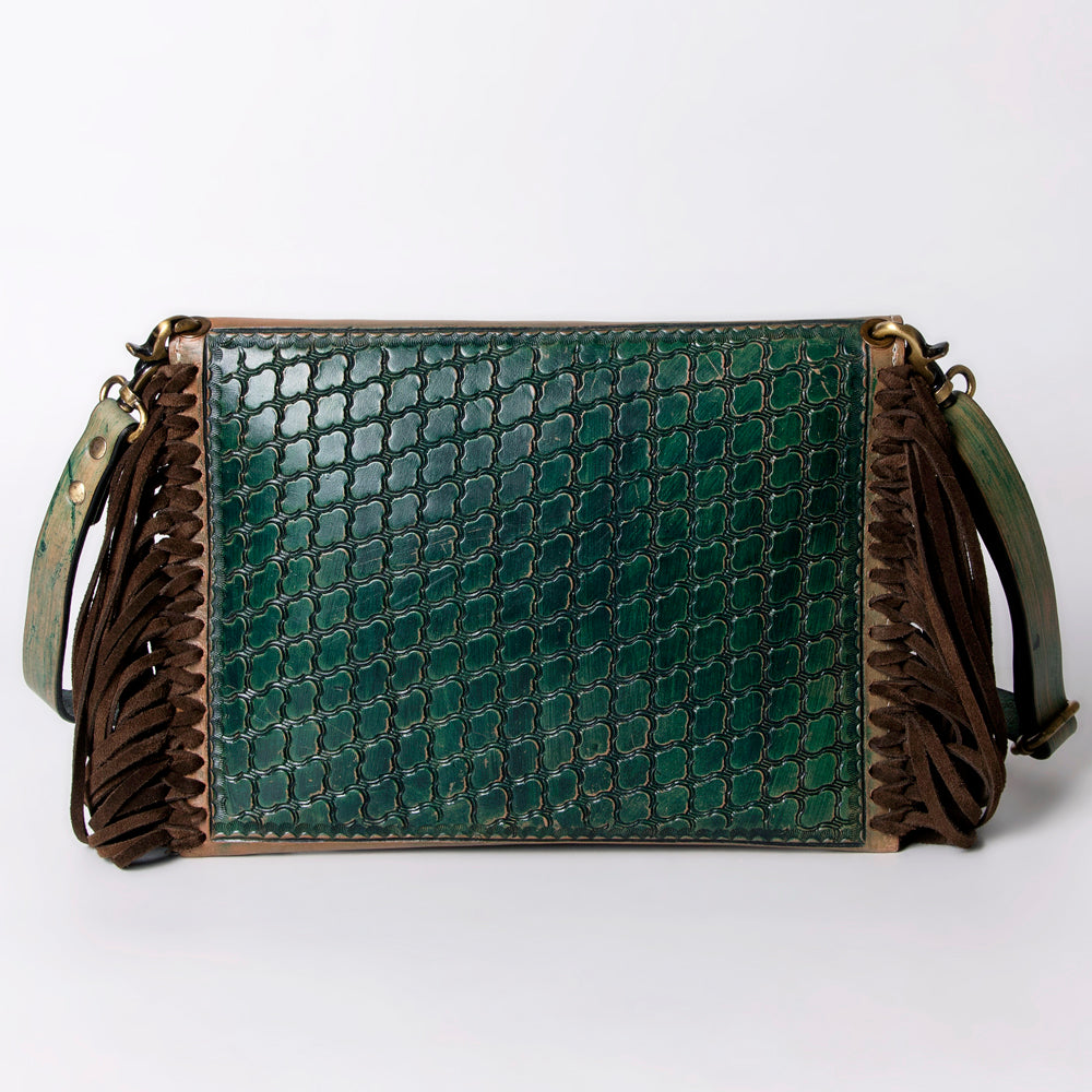 American Darling ADBG476ANTBR Envelope Hand Tooled Genuine Leather Women Bag Western Handbag Purse