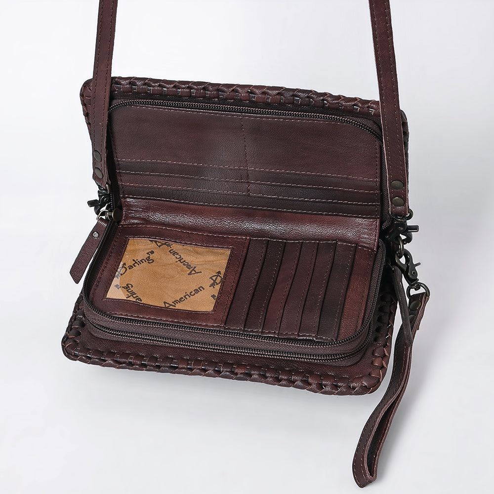 American Darling ADBG485CRAZY Organiser Genuine Leather Women Bag Western Handbag Purse