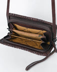 American Darling ADBG485CRAZY Organiser Genuine Leather Women Bag Western Handbag Purse