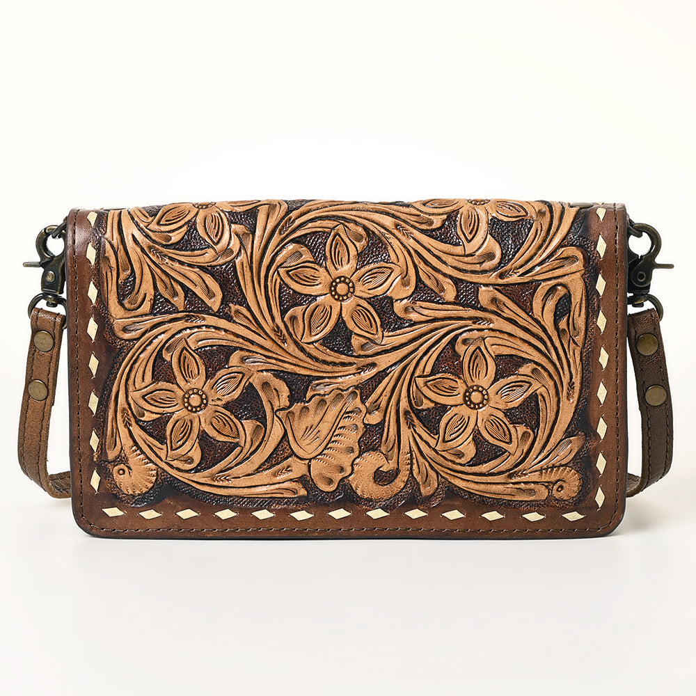 American Darling ORGANISER Upcycled Wool Genuine Leather women bag western handbag purse