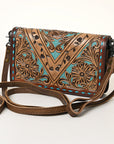 American Darling ORGANISER Upcycled Wool Genuine Leather women bag western handbag purse