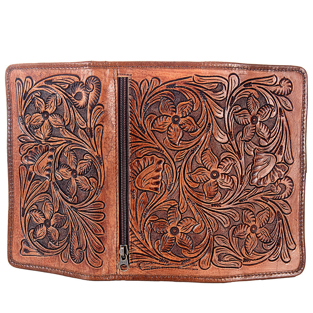 American Darling ADBG486A Wallet Hand Tooled Genuine Leather Women Bag Western Handbag Purse