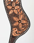 Western Leather Spur Straps Diamond Sparkle Carved Spur Straps Hilason