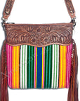 American Darling ADBGZ110R Signature Crossbody Hand Tooled Saddle Blanket Genuine Leather Women Bag Western Handbag Purse
