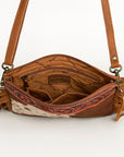 American Darling Small Crossbody Hand Tooled Hair On Genuine Leather Women Bag Western Handbag Purse