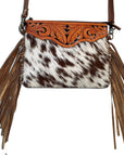 American Darling Small Crossbody Hand Tooled Hair On Genuine Leather Women Bag Western Handbag Purse