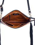 American Darling Small Crossbody Hand Tooled Hair On Genuine Leather Women Bag Western Handbag Purse