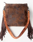 American Darling Cross Body Hand Tooled Hair On Genuine Leather Women Bag Western Handbag Purse