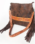 American Darling Cross Body Hand Tooled Hair On Genuine Leather Women Bag Western Handbag Purse