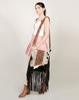 American Darling Cross Body I Hand Tooled Hair On Genuine Leather Women Bag Western Handbag Purse