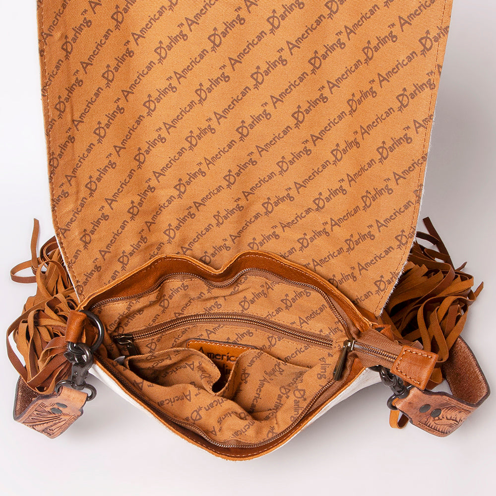 American Darling Cross Body I Hand Tooled Hair On Genuine Leather Women Bag Western Handbag Purse