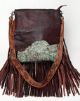 American Darling ADBGZ128 Large Crossbody Hand Tooled Genuine Leather Women Bag Western Handbag Purse